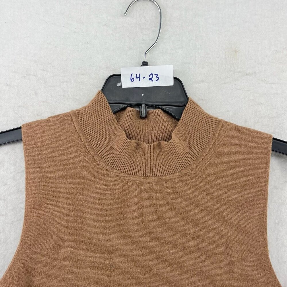Banana Republic Tank Top Women M Brown Sleeveless Knit Mock Minimalist Preppy - Picture 10 of 10